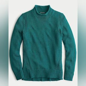 J. Crew Green Always 1988 Roll Neck Pullover Sweater, sz S EUC